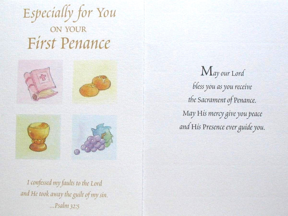 First Penance Greeting Card