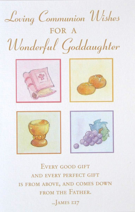 Goddaughter - First Communion Greeting Card
