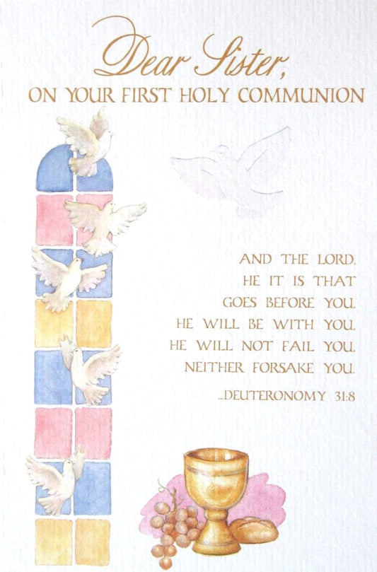 Sister - First Communion Greeting Card