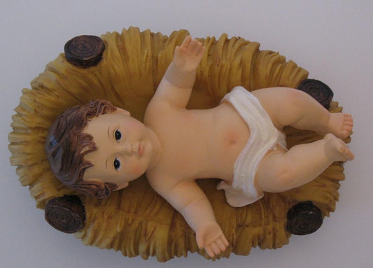 Baby Jesus - 7 inch with Manger