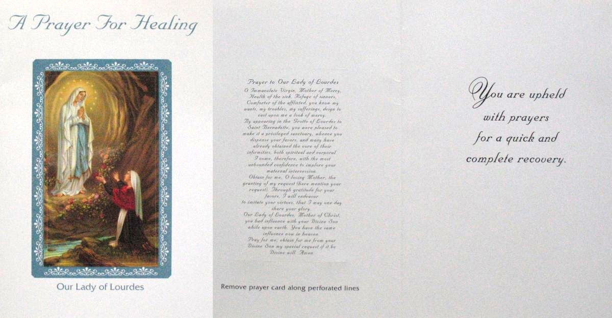 Get Well Greeting Card - Our Lady of Lourdes