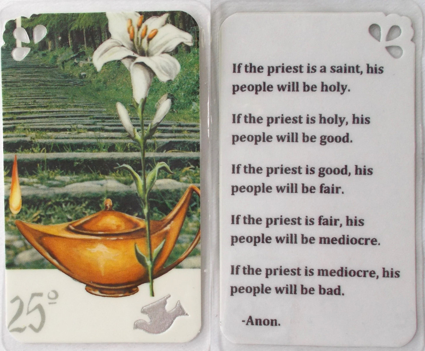 Laminated - Jubilee Prayercard - If The Priest Is...