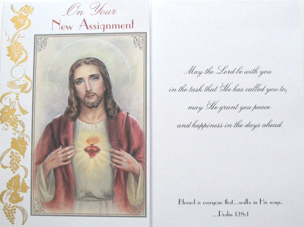 New Assignment Greeting Card - Sacred Heart