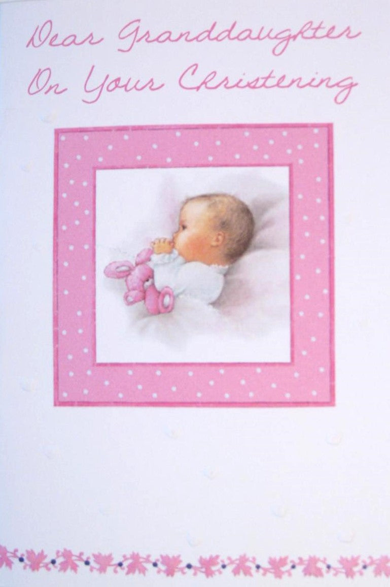 Granddaughter Christening Greeting Card