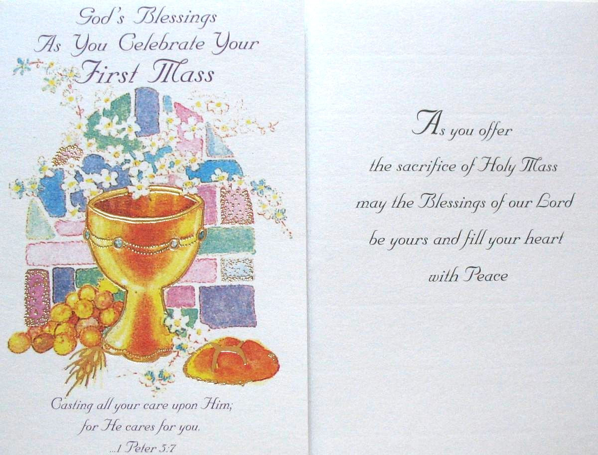 First Mass Greeting Card