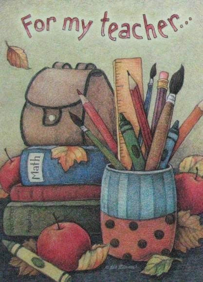 For My Teacher Greeting Card by Legacy with Deluxe Envelope
