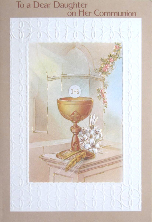 Daughter - First Communion Greeting Card