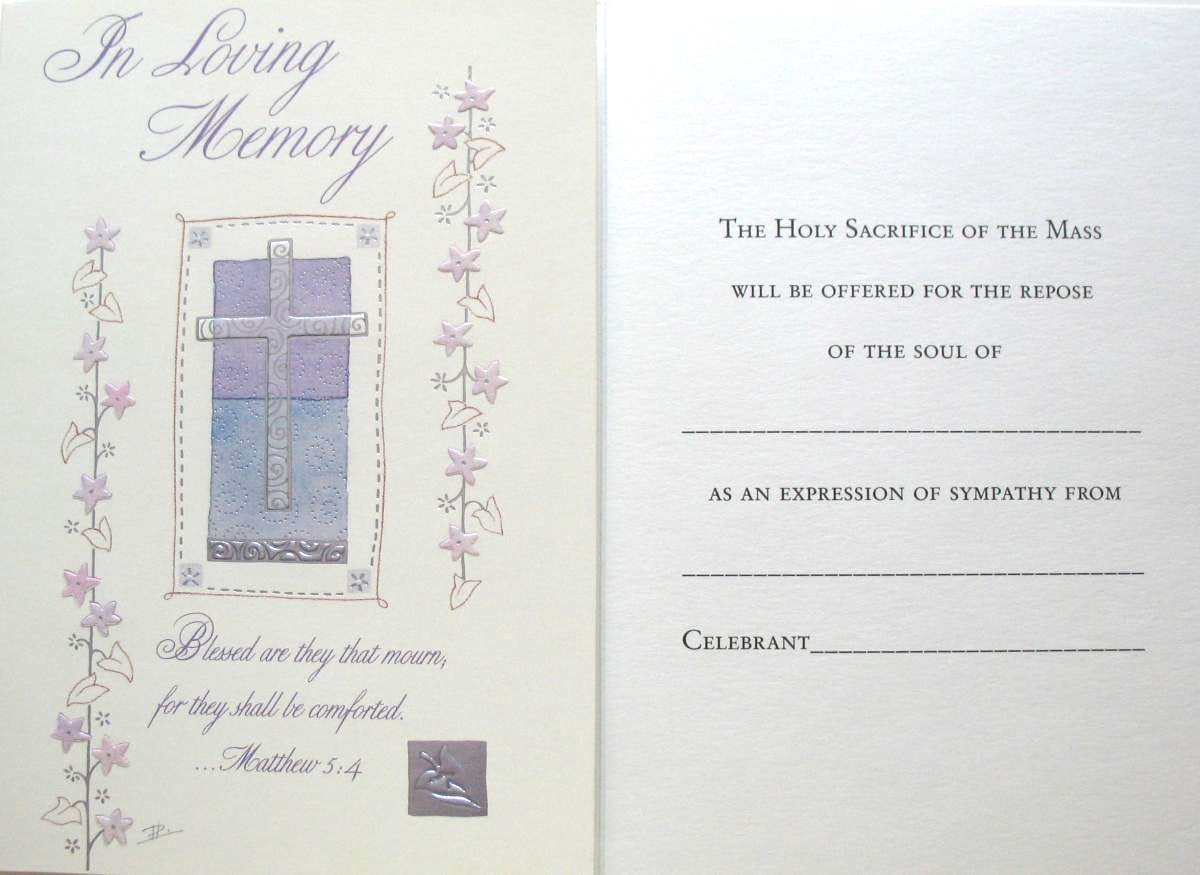 In Loving Memory - Mass Card