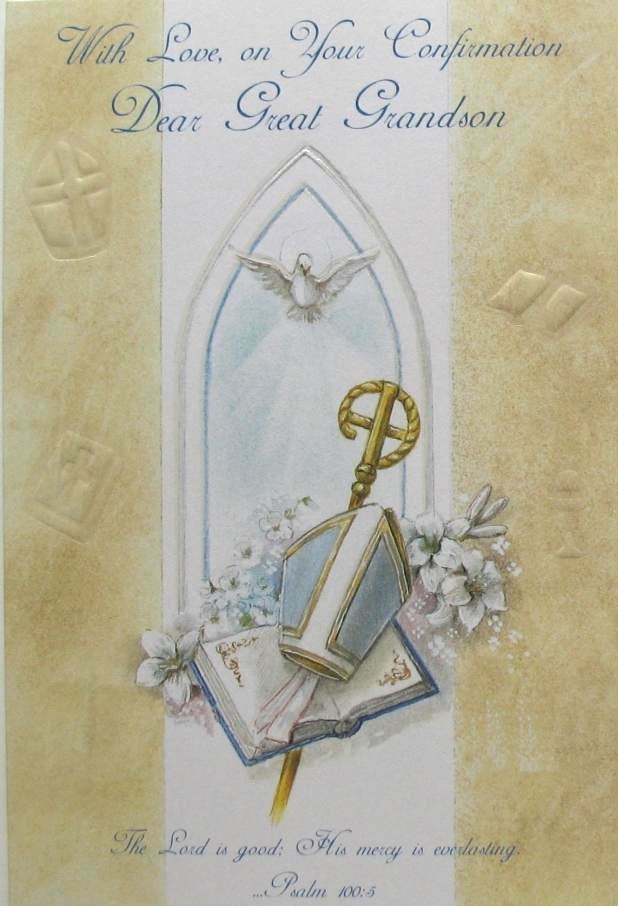 Great Grandson Confirmation Greeting Card