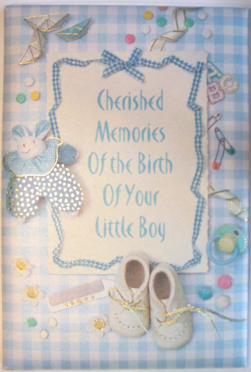 Cherished Memories of the Birth of Your Little Boy - Keepsake Greeting Card