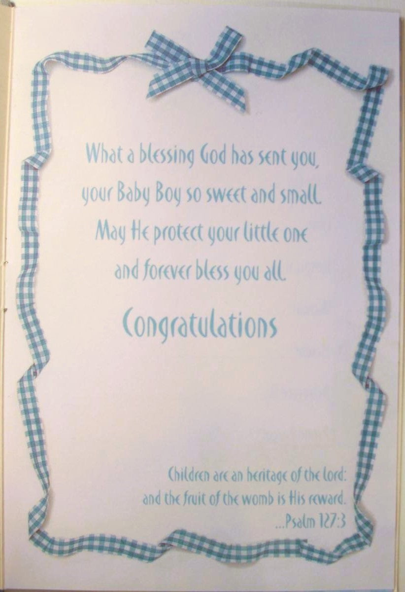 Cherished Memories of the Birth of Your Little Boy - Keepsake Greeting Card