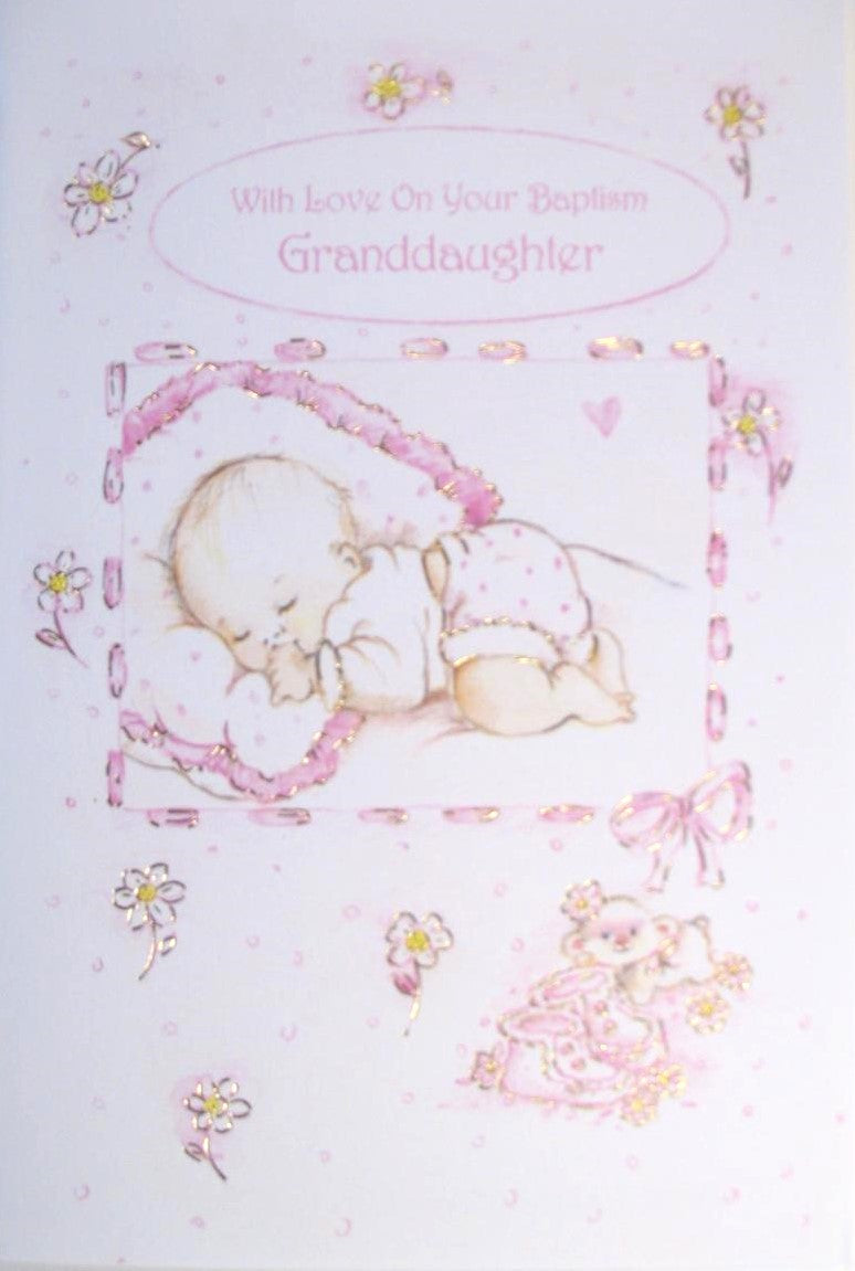 Granddaughter Baptism Greeting Card