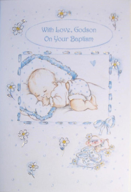 Godson Baptism Greeting Card