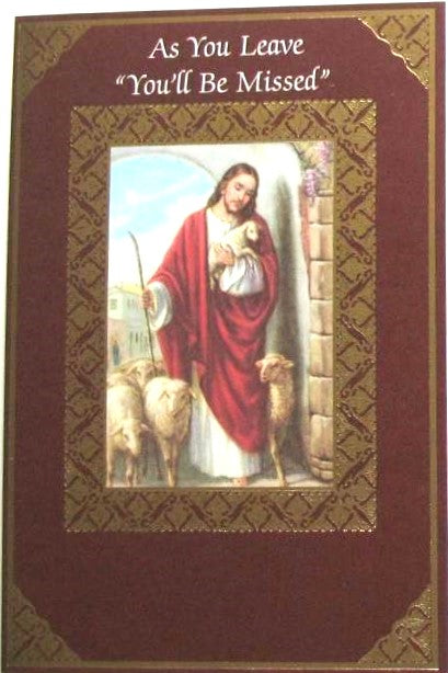 As You Leave Greeting Card - Good Shepherd