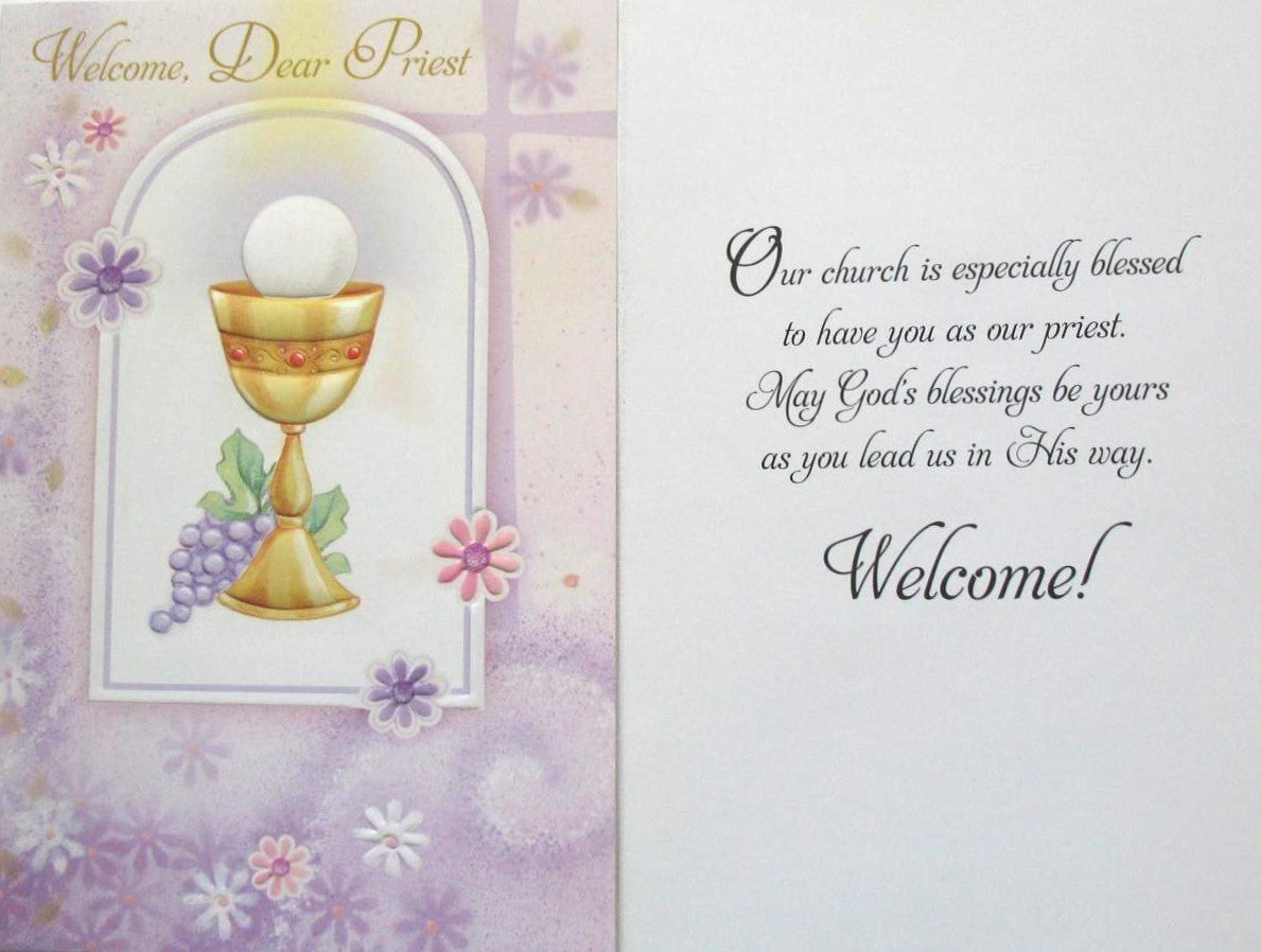 Welcome New Priest Greeting Card