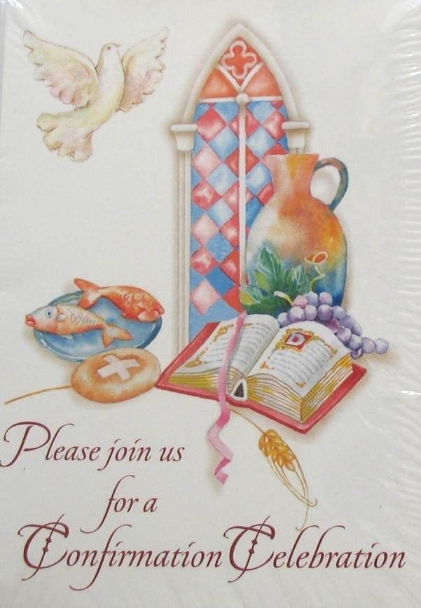 Confirmation Celebration Invitations Greeting Cards - Package of 8