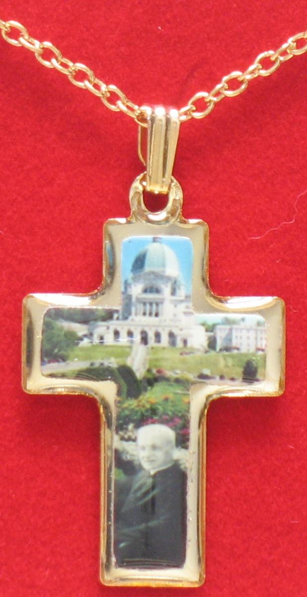 St. Brother Andre /  St. Joseph Oratory (Cross) Pendant with Chain