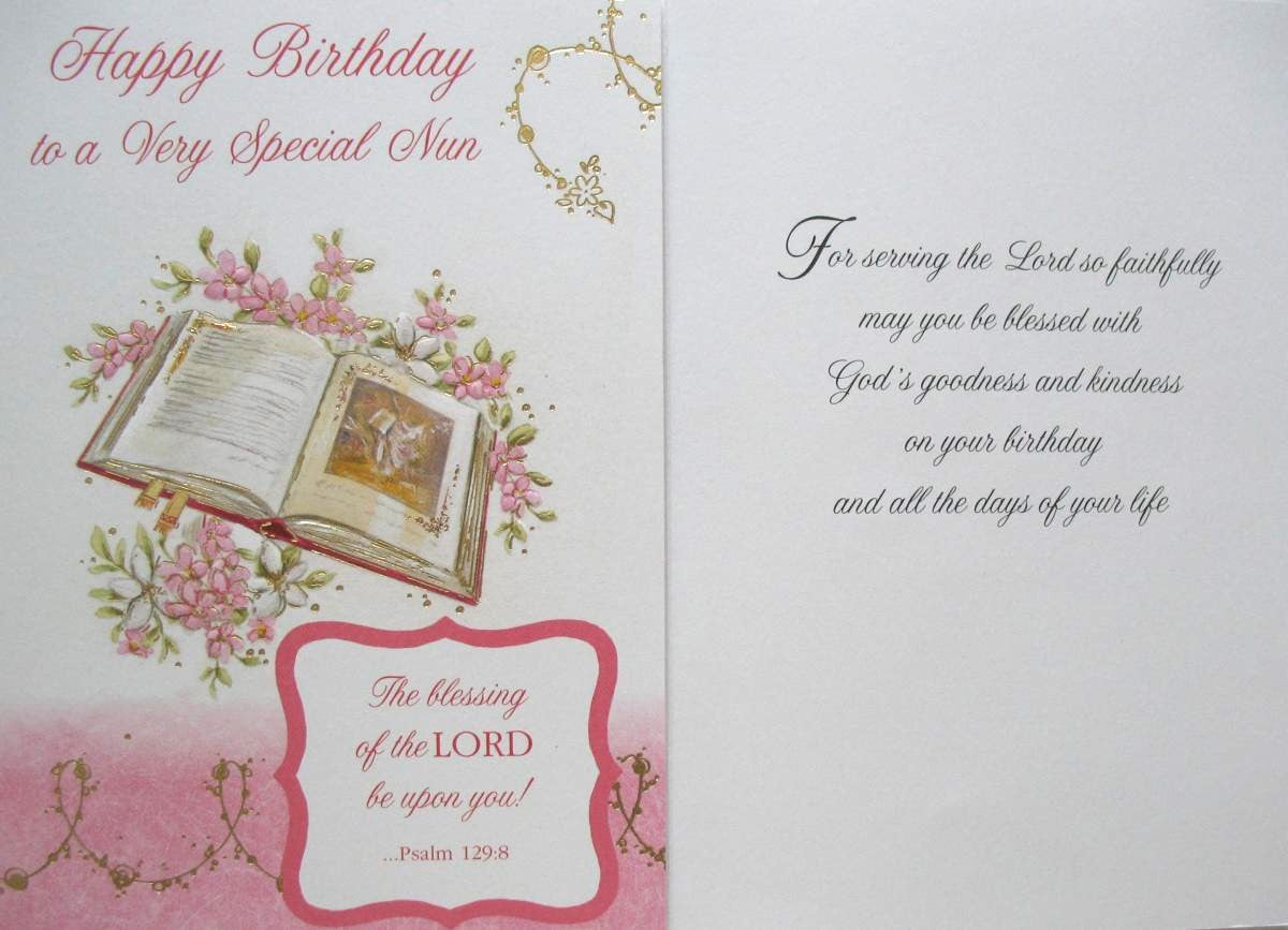 Nun Birthday Greeting Card