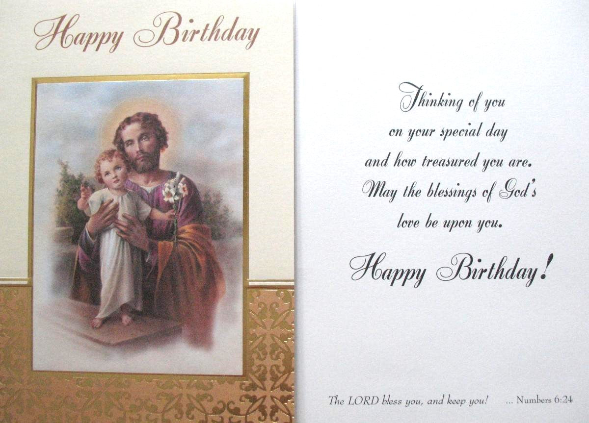 Birthday Greeting Card - St. Joseph
