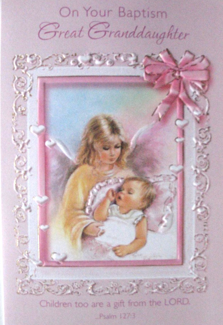 Great Granddaughter Baptism Greeting Card