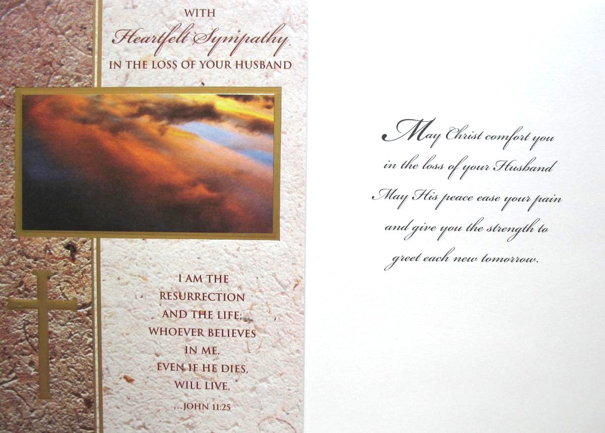 Sympathy Greeting Card - Loss of Your Husband