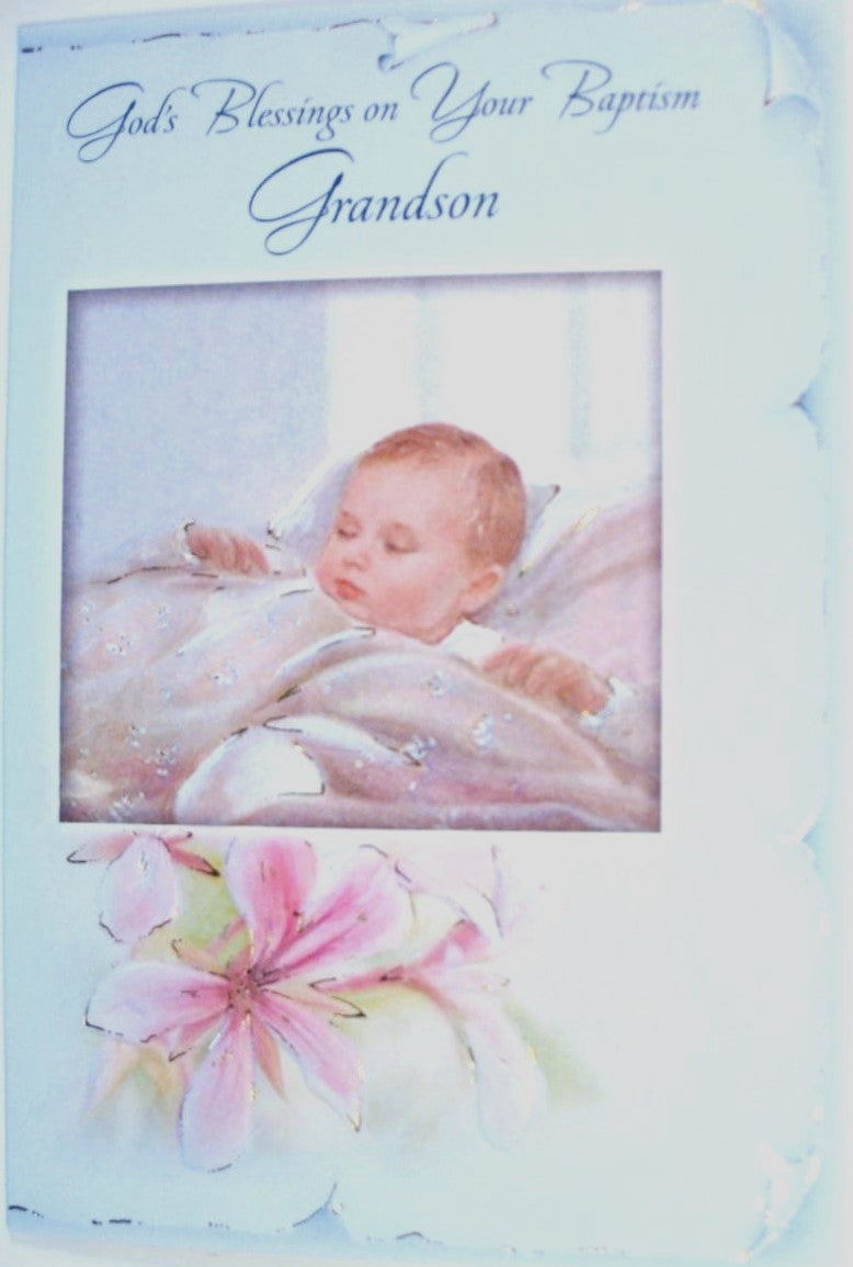 Grandson Baptism Greeting Card