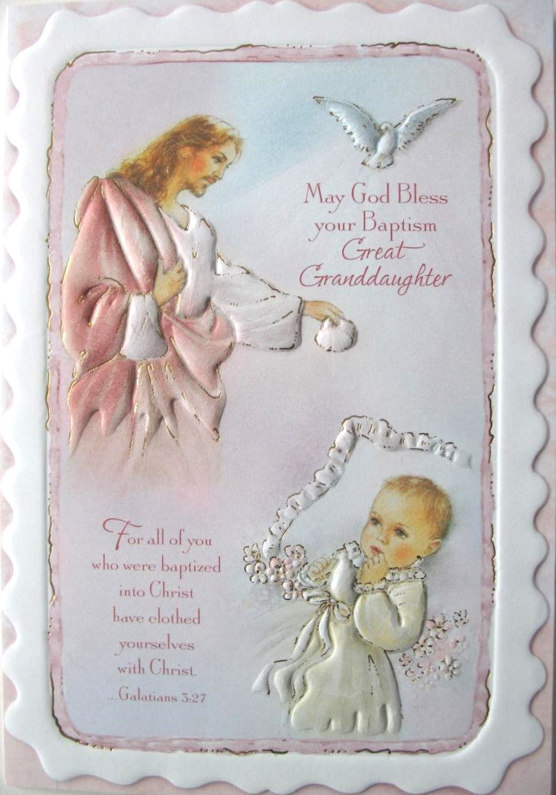 Great Granddaughter Baptism Greeting Card