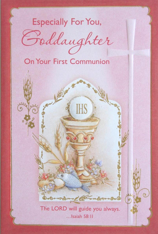 Goddaughter - First Communion Greeting Card