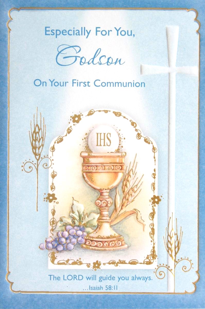 Godson - First Communion Greeting Card