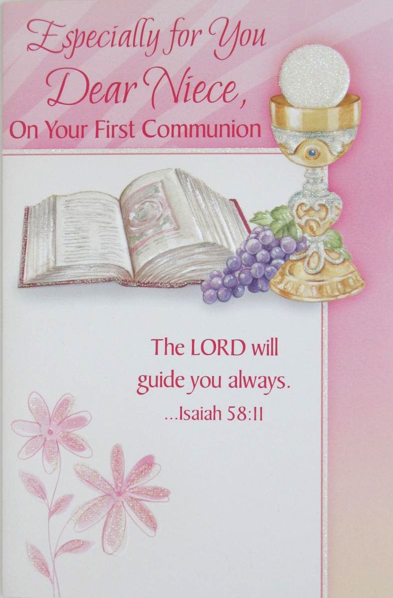 Niece - First Communion Greeting Card