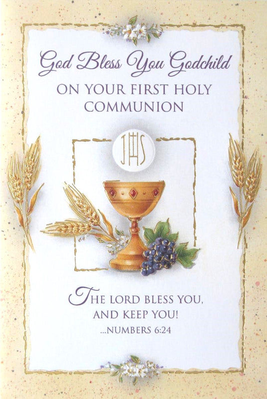 Godchild First Communion Greeting Card