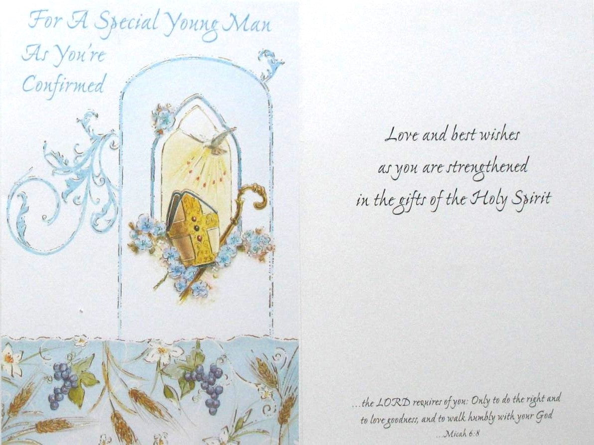 Confirmation To A Special Young Man Greeting Card