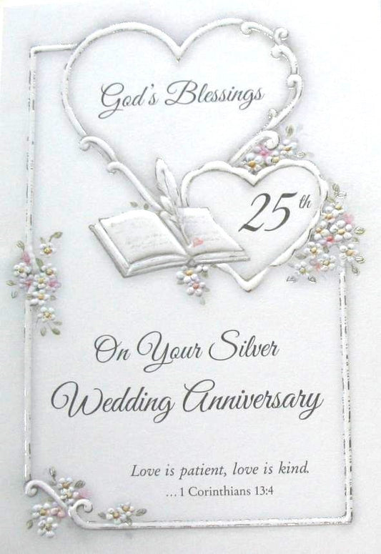 Silver (25th) Wedding Anniversary Greeting Card