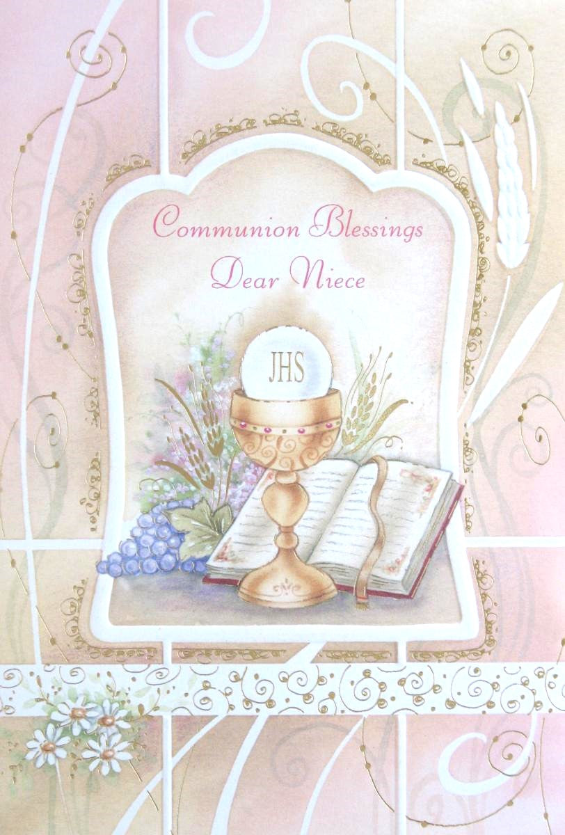 Niece - First Communion Greeting Card