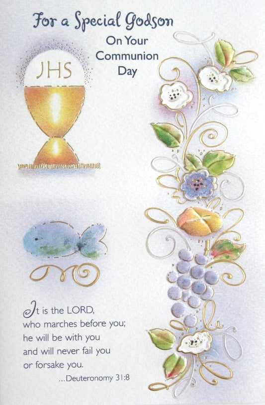 Godson - First Communion Greeting Card