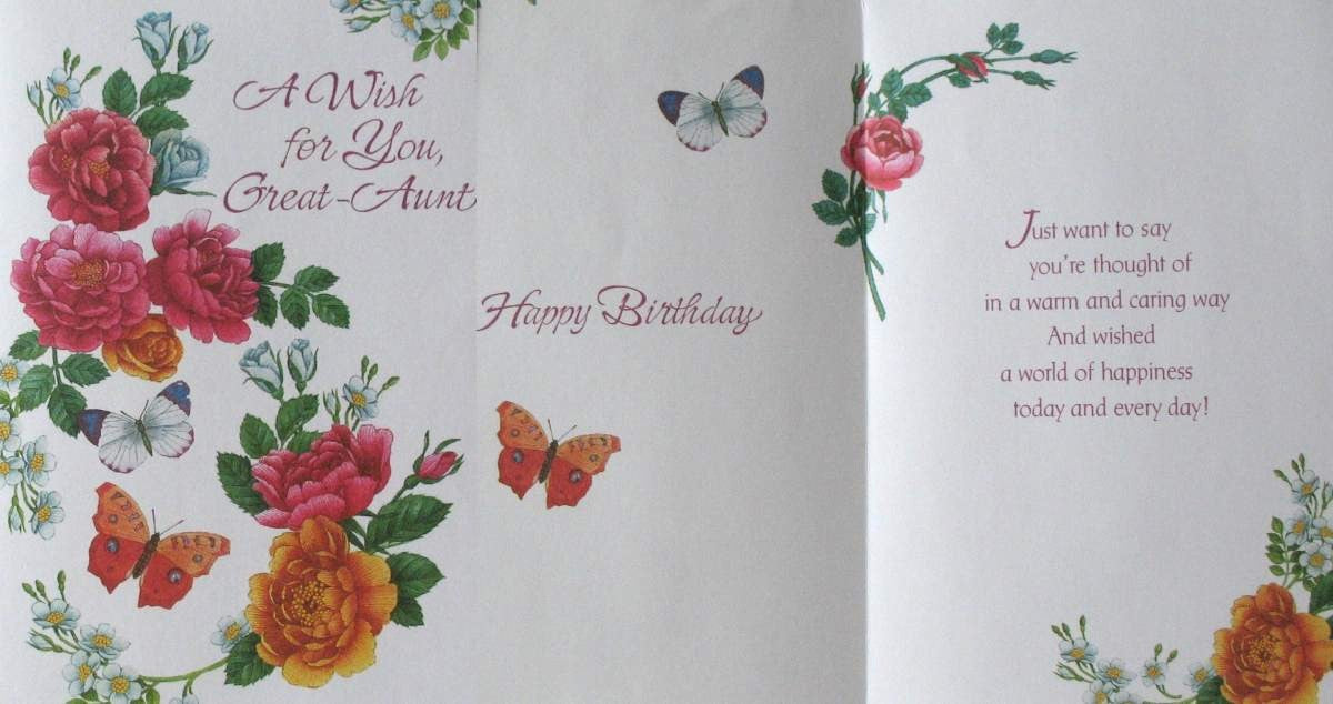 Great-Aunt Birthday Greeting Card
