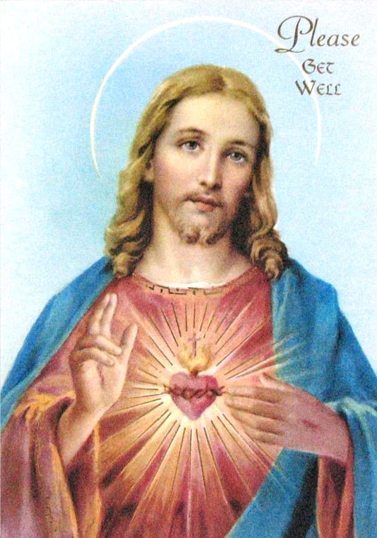 Get Well Greeting Card - Sacred Heart