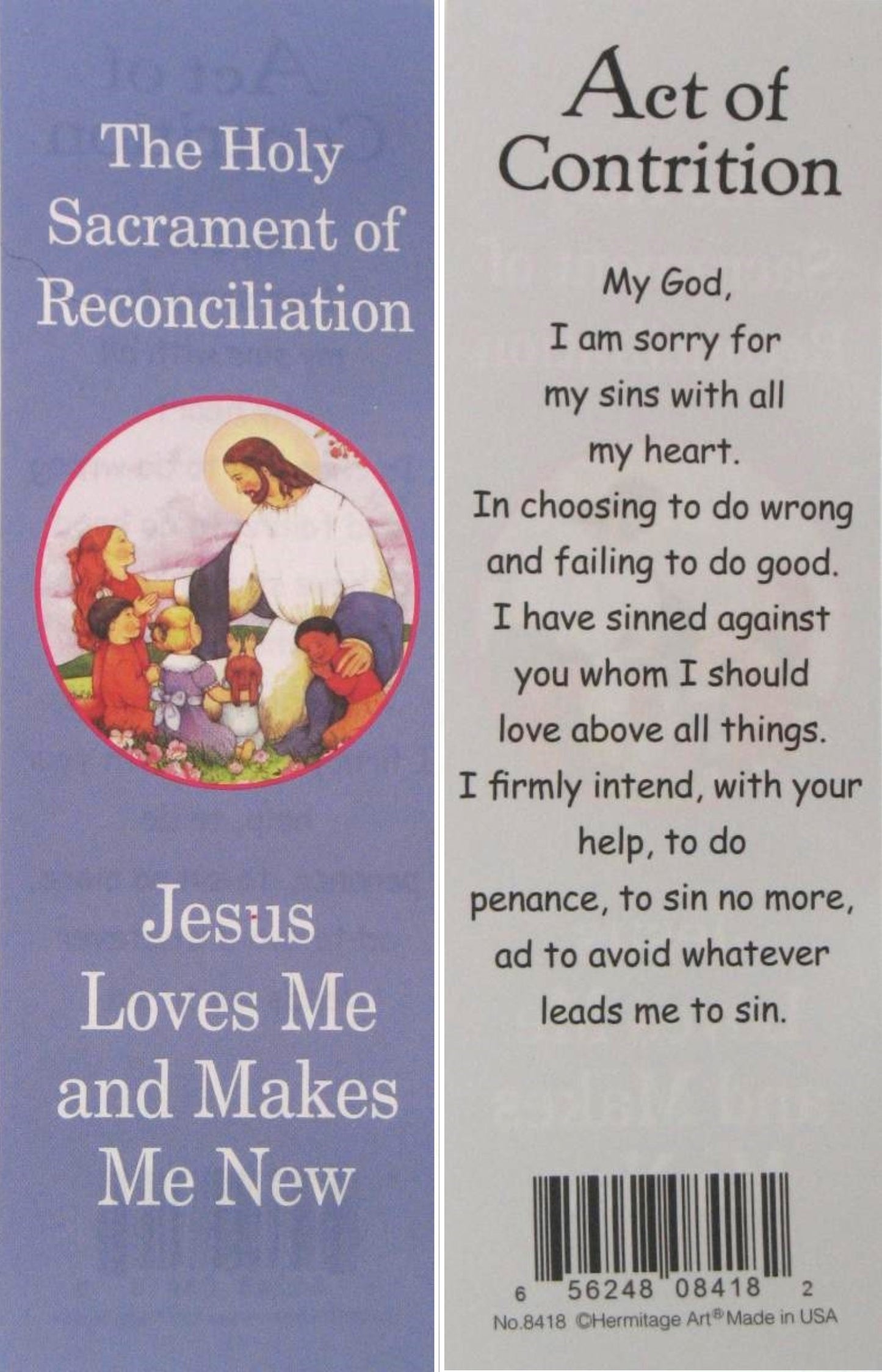 Reconciliation Bookmarks - Act of Contrition