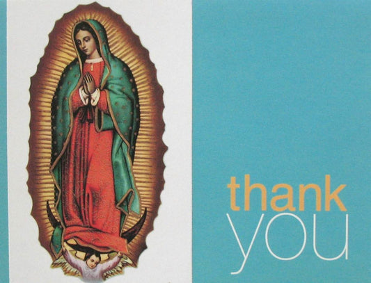 Thank You Greeting Card - Our Lady of Guadalupe - Blank Inside