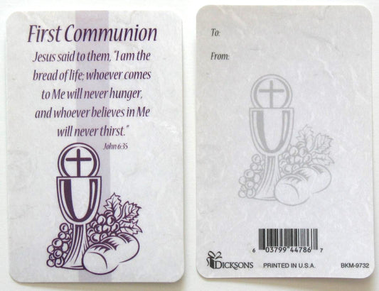 First Communion Remembrance Card