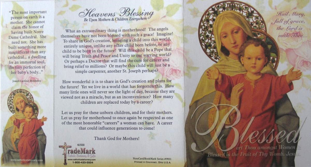 TradeMark NoteCard / BookMark Series - Blessed Mother