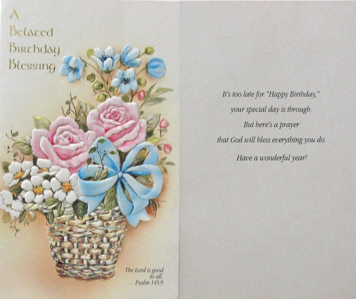 Belated Birthday Greeting Card