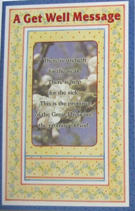 Get Well Message Greeting Card - 'Spirit Lifters' Series