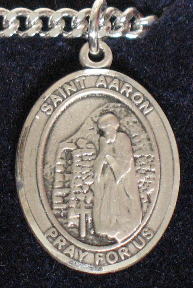 St. Aaron - Sterling Silver Medal with Chain