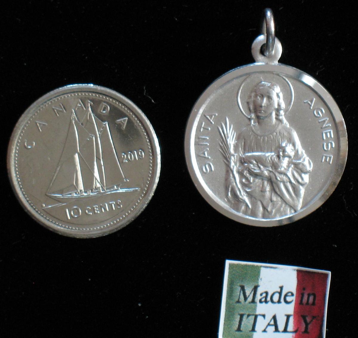 St. Agnes - Sterling Silver Medal