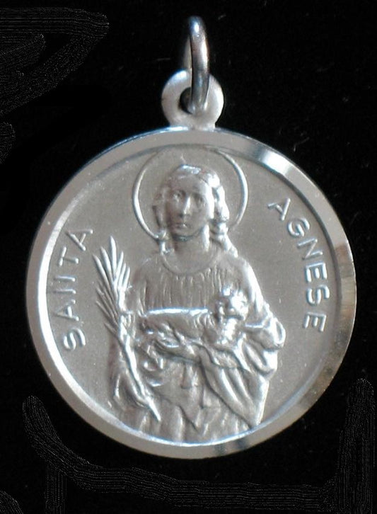 St. Agnes - Sterling Silver Medal