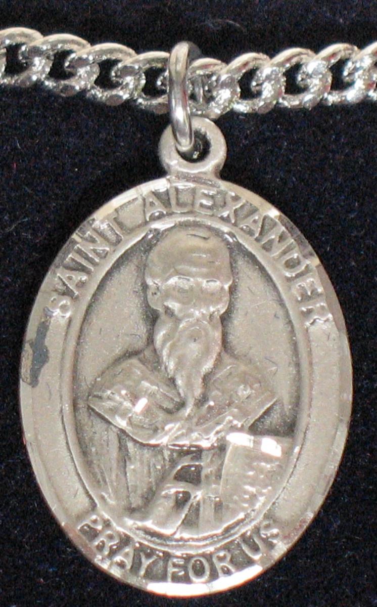 St. Alexander Sauli - Sterling Silver Medal with Chain