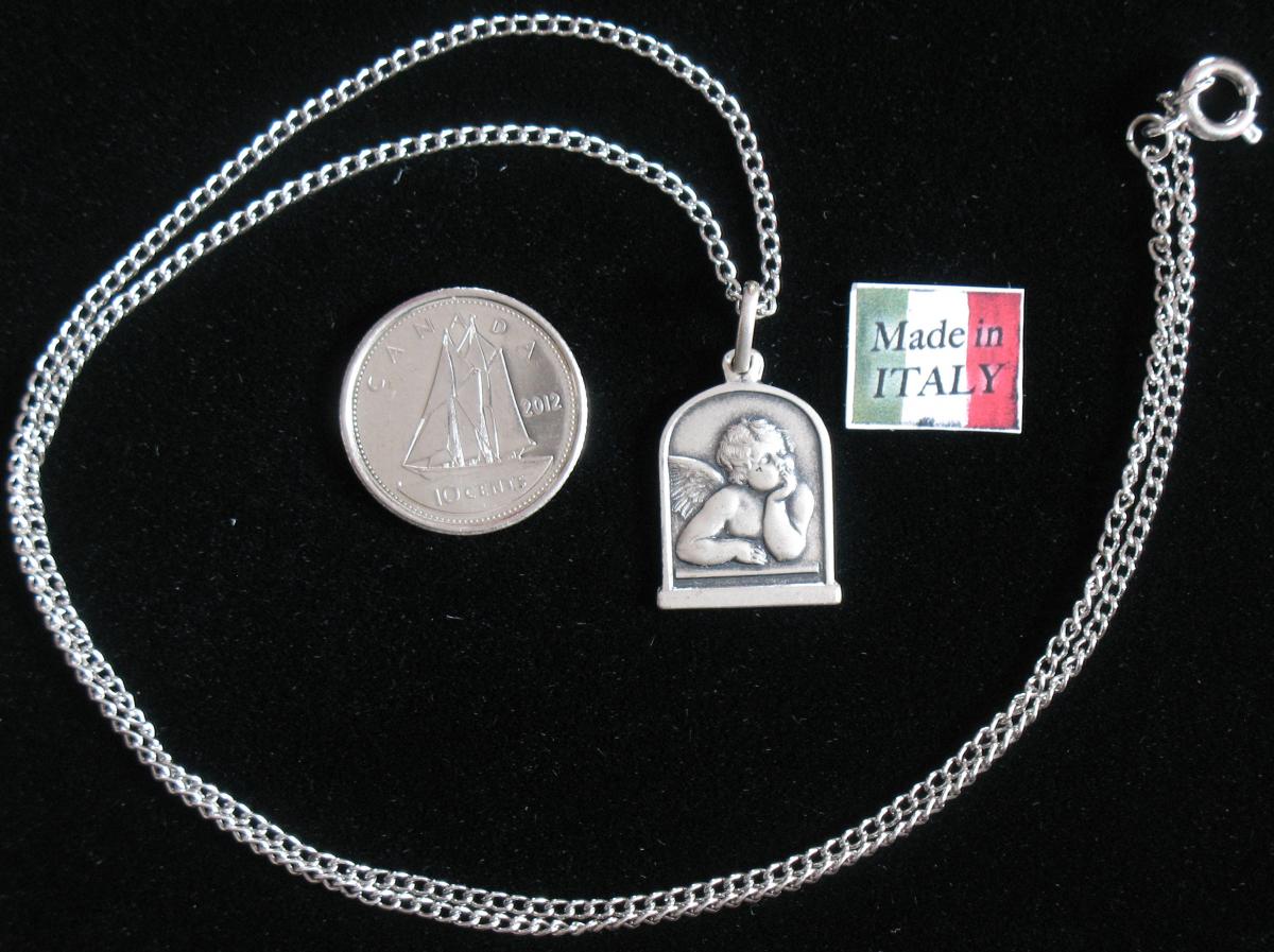 Angel - Sterling Silver Medal with Chain