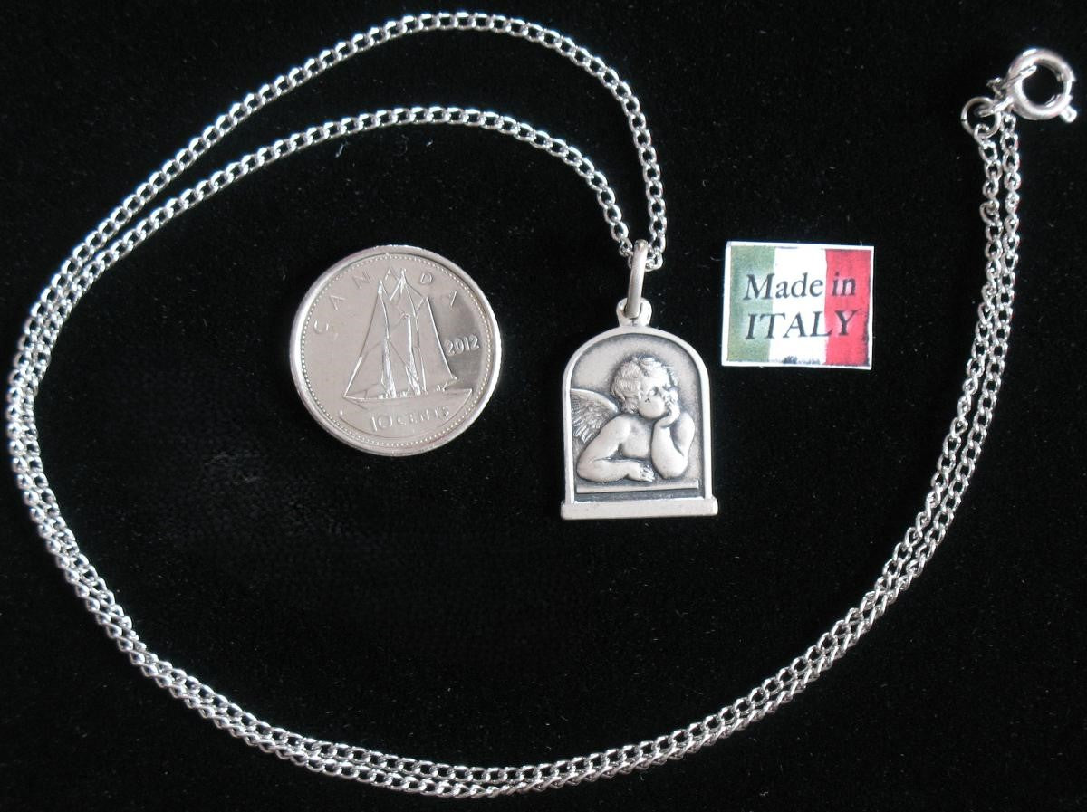 Angel - Sterling Silver Medal with Chain