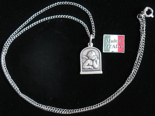 Angel - Sterling Silver Medal with Chain